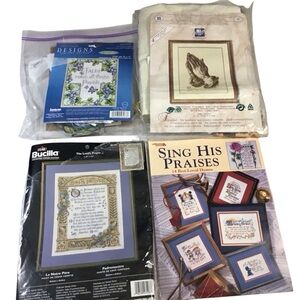 3 Cross Stitch Kits & Booklet Patterns  Bucilla